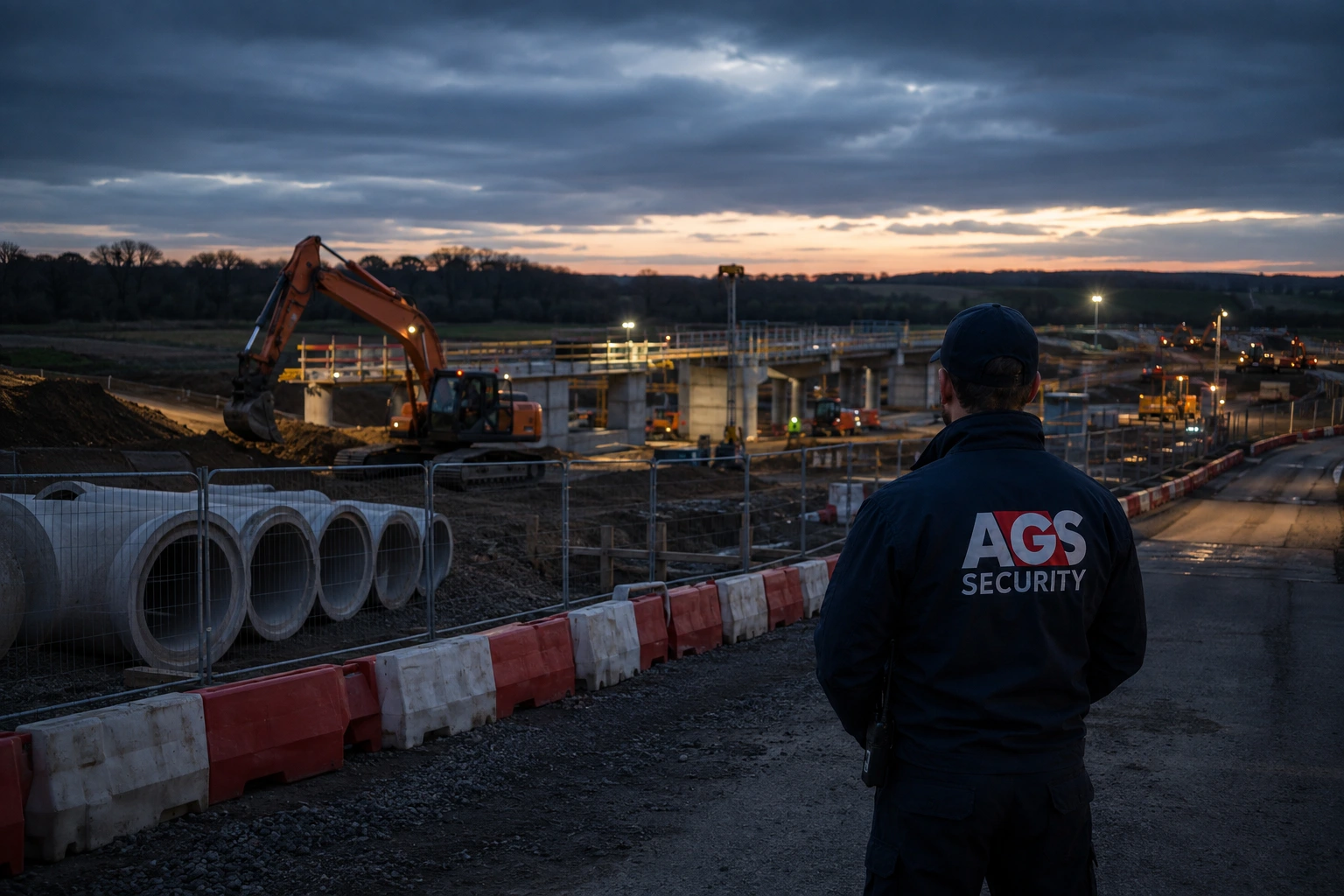 Civil engineering and infrastructure security services for groundworks and construction sites across the UK from AGS Security