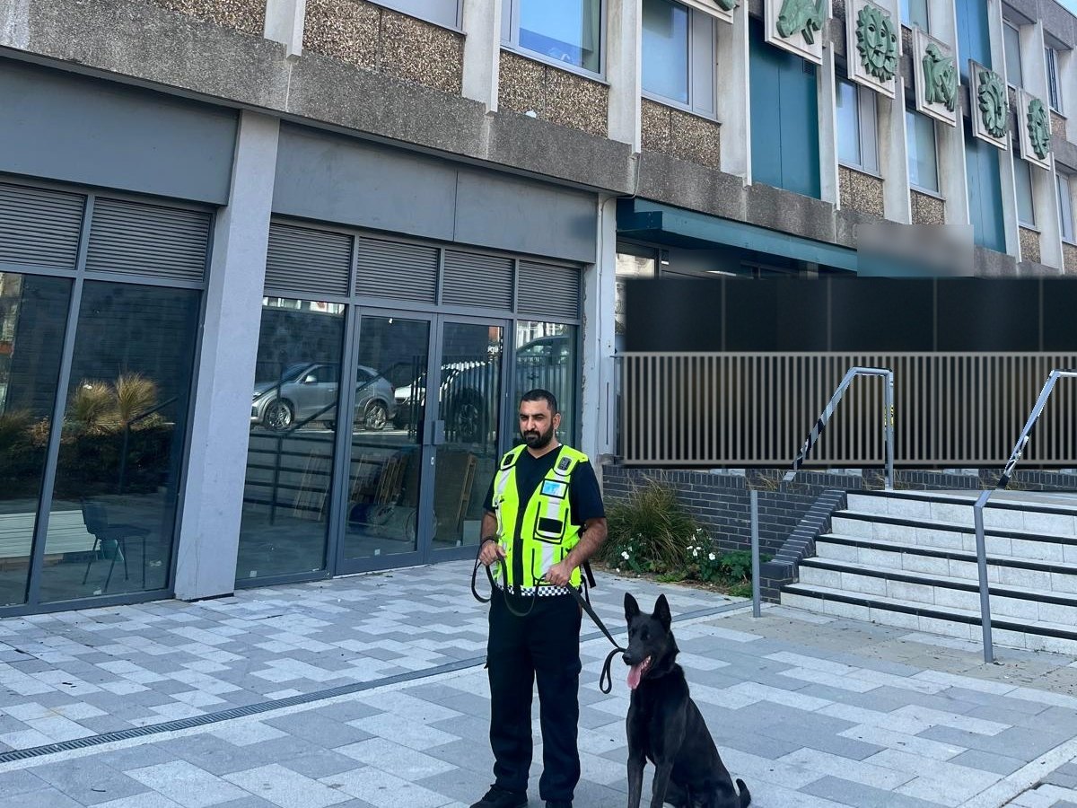Vacant residential high-rise secured by an AGS Security K9 team