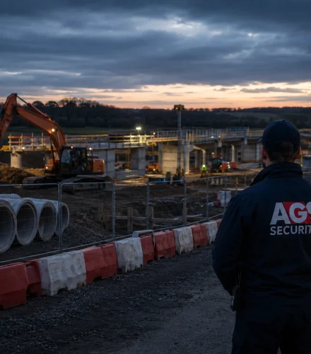 Civil engineering and infrastructure security services for groundworks and construction sites across the UK from AGS Security